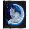 JQ Licensing En Silky Cat & Moon Supersoft Blanket