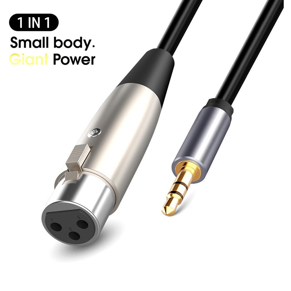 

1.5M Microphone Cable 3-Pin XLR Female to 3.5mm TRS Male Balanced Stereo Cable