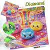 Regenboog Draaimolen Schattig Lachend Gezicht Dumpling Diamant Schilderen Set, Diamant Cartoon Snoepbal Diamant Borduurkit