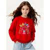 European sizes Kids' Sweatshirt, Kids' Clothing, Kids' Round Neck Fashion Sweatshirt, Colorful Hair Characters Fun Design, Casual And Sporty