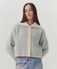 Levar Tucking Reversible Knit Cardigan - Light Blue