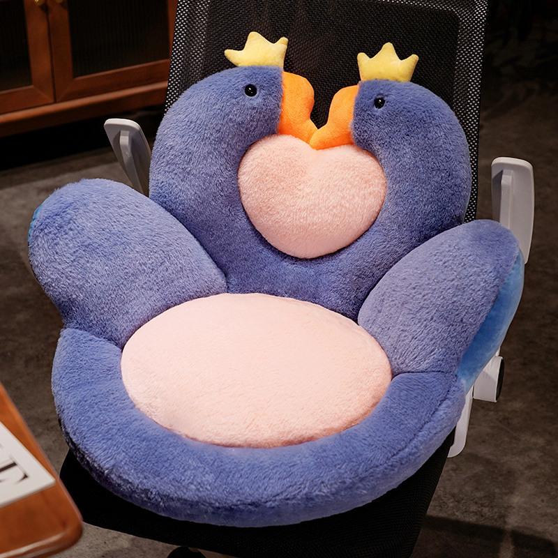 

Милая большая белая гусиная подушка для сиденья, теплая лебединая подушка для сиденья зимой, ленивая цельная подушка для дивана, подушка для ягодиц для девочки Small 40 * 45cm (1kg) синий