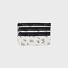 Ink Sketched Floral Ivory 3Zip Cosmetic Pouch [7158.HG81]
