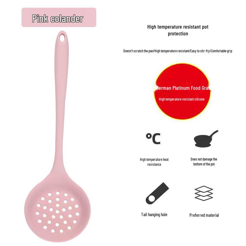Heat-Resistant Silicone Spatula and Soup Ladle Set – Non-Stick, Food-Grade, Anti-Scald Kitchen Utensils