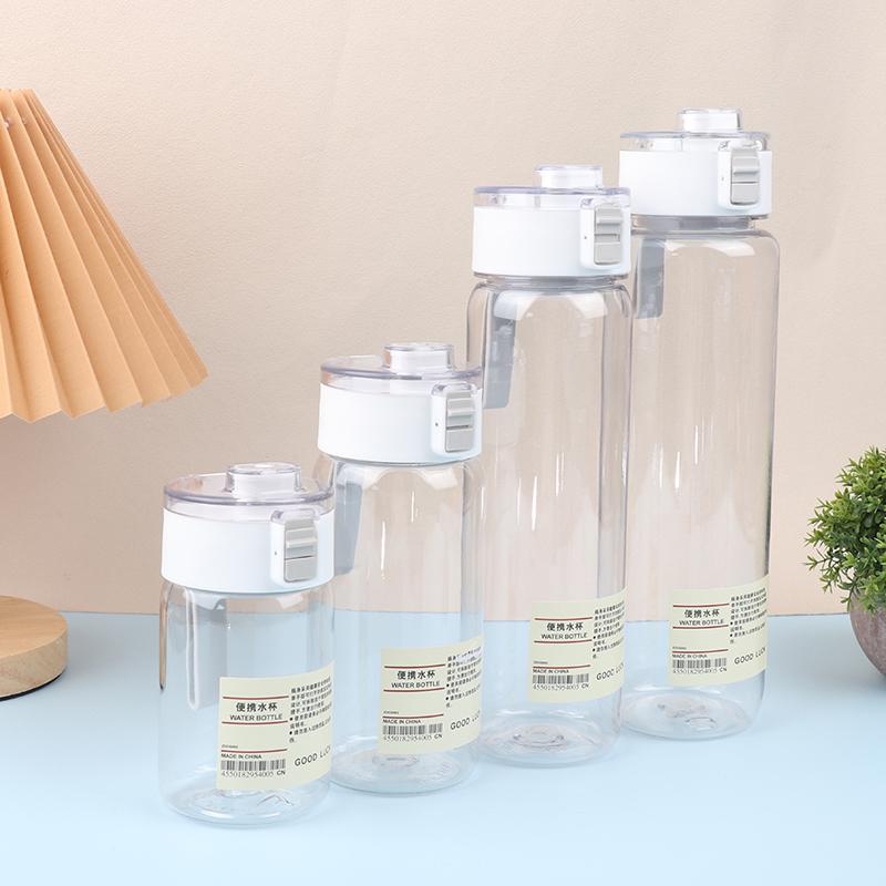 350/550/800/1000Ml Water Bottle Portable Plastic Water Bottles Transparent Cups With Time Scale Large Capacity Sports Bottles