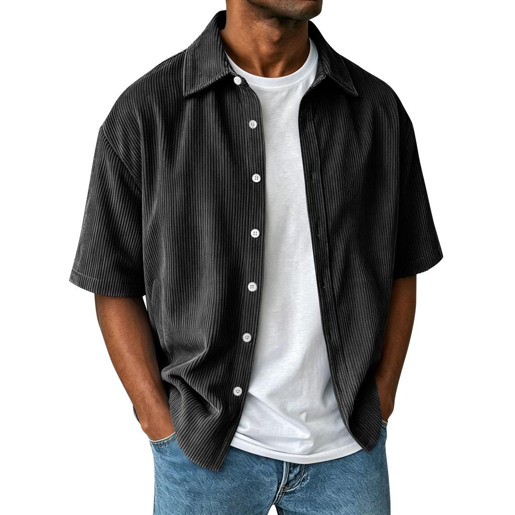 Men's Collared Top Men's Casual And Comfortable Short Sleeved Shirt