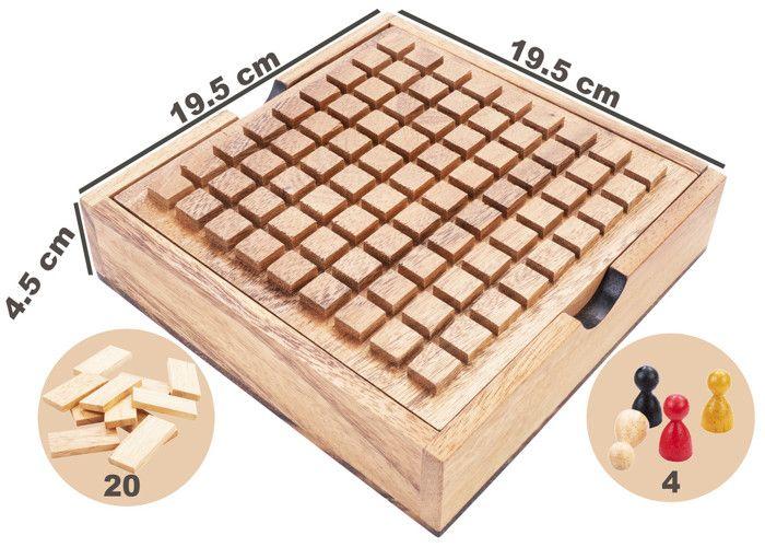 Le Corridor - Jeu de Stratégie- Coffret en Bois Ecologique - Capes et Taureaux en Bois - 2- 4 joueurs - 350450 - 6 ans et +