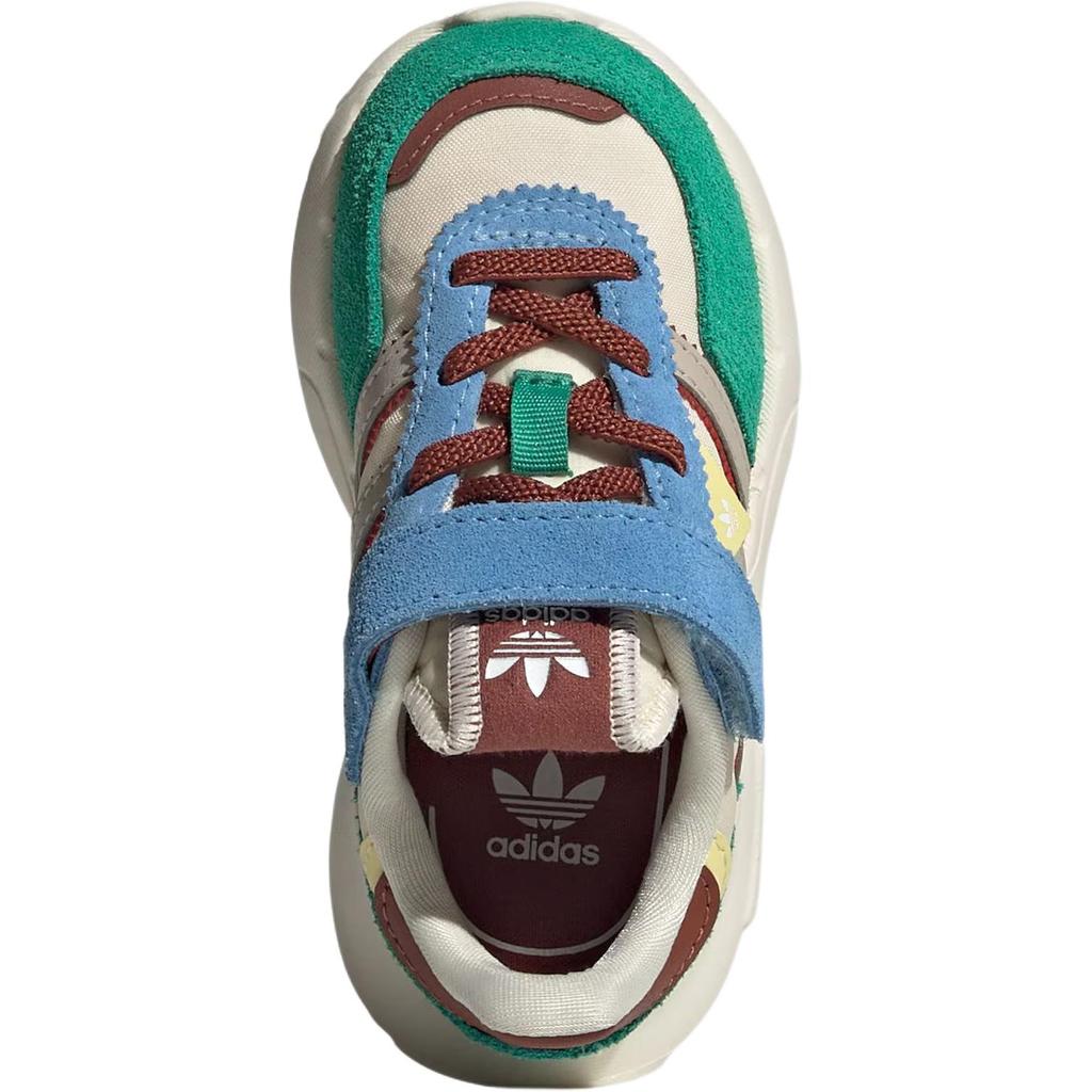 Adidas Originals Retropy F2 Cómodos Suaves Antideslizantes Resistentes al Desgaste Zapatillas Bajas para Caminar Zapatos de Bebé Verde Claro JR7993