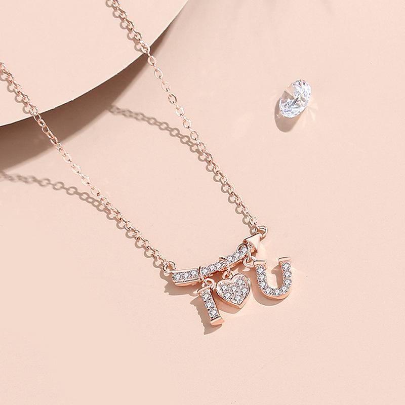 

Танциз S925 стерлингового серебра Роскошное индивидуальное ожерелье с подвеской женское классическое ожерелье прилива розового золота