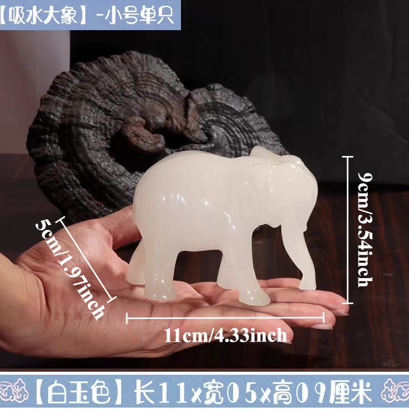 

1pc Chinese resin elephant ornament, Lucky Elephant Mascot, home decoration, Office decoration, Resin animal handicrafts