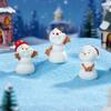5/10Pcs Mini Snowman Figurines Cute Christmas Ornaments For Xmas Tree Decor Diy Fairy Garden Holiday Gift