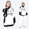 Unisex Retro Colorblock Racing Sweatshirt - Spring/Autumn Trendy Half-Zip Motorcycle Jacket.
