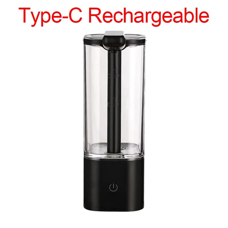 550ml Großvolumiger Küchen Automatischer Flüssigseifenspender USB Wiederaufladbar/Batterie Berührungsloser Handdesinfektionsmittelspender