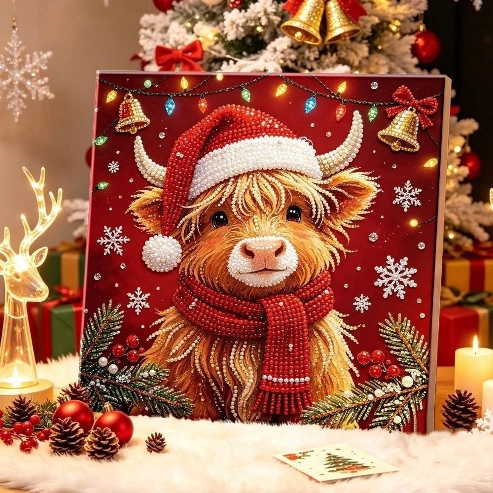 With Frame DIY Pearl Bead Art Set Handmade Christmas Decor Santa Crystal Painting Set  Christmas