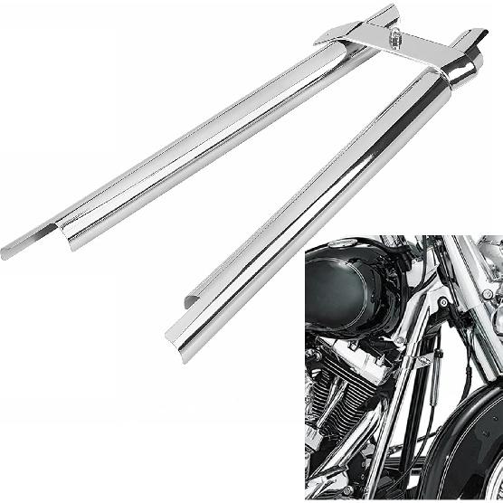 Chrome Front Frame Down Tube Covers for Harley Softail Fatboy Heritage Springer Deluxe FLSTN FLSTF FLST