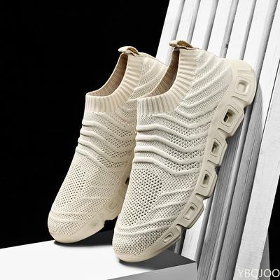 Hot Sale Harajuku Men Soft Casual Shoes Breathable Stylish Sport Sneakers Male Outdoor Flats Walking Sock Shoes Plus Size 39-48
