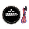 52mm Digital Hour Meter Gauge 0‑99999.9H Black Dial 7 Color Backlight IP67 Waterproof DC 9‑32V for Marine Boat