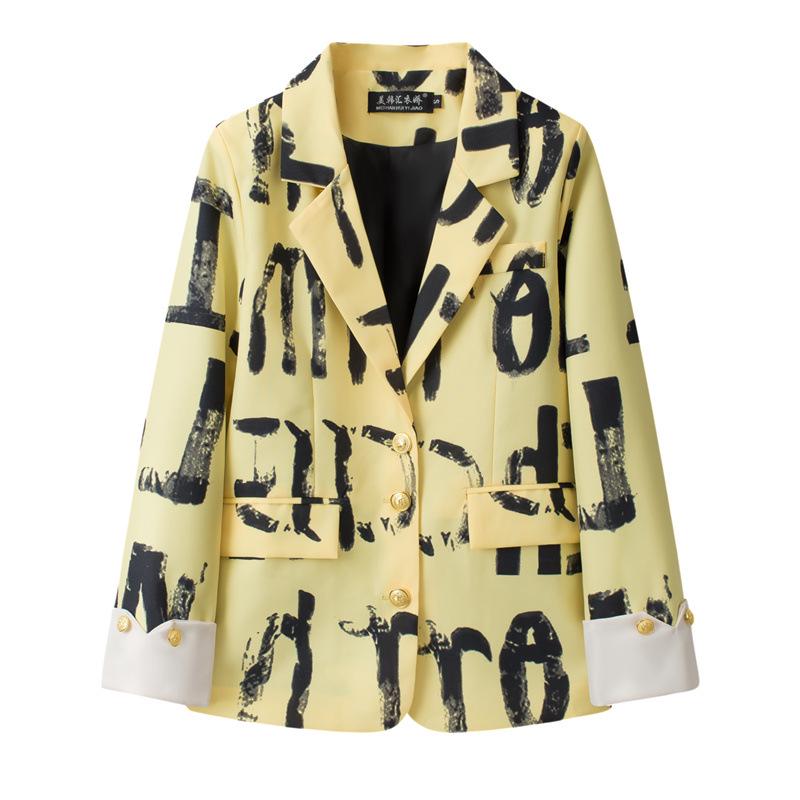 2026 Spring High-End Women's Blue Chic Suit Jacket - Korean Style