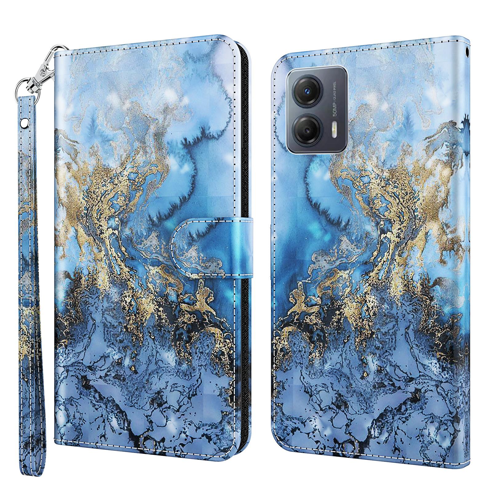 

For Motorola Moto G14 4G Case 3D Pattern PU Leather Stand Wallet Phone Cover Bauhinia Valley