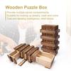 Wooden Puzzle Box Secret Compartment Brain Teaser Box Decompression Toy for Adults