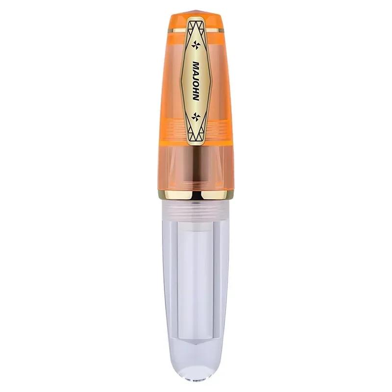 MAJOHN Q3 Short Fountain Pen Color Transparent Cute with Gold Plated Point Exquisite Small Fat Pens Stationery Supplies