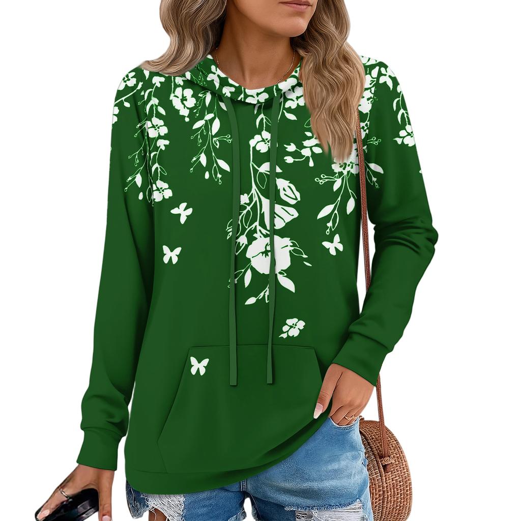 Damen Pullover Hoodies Teenager Mädchen Mode Kapuzensweatshirt Damen Herbst Tunika Top