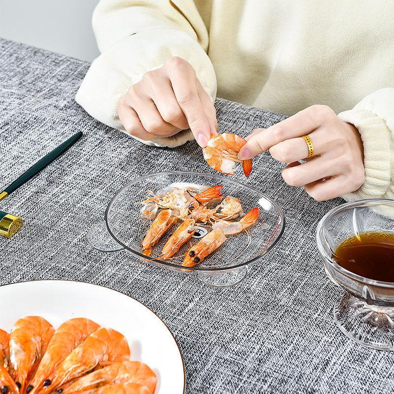 Little Bear Dinner Plate Cartoon Shape Bear Spit Bone Dish Desktop Trash Tray Snack Food Residue Fruit Plate Kitchen Tableware