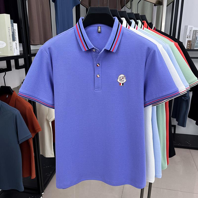 Short Sleeve T-Shirt Lapel Collar Polo Shirt Summer Business Loose Fit Plus Size Top