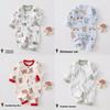 Baby Cotton Footed Romper With Long Sleeves For Newborns And Infants
