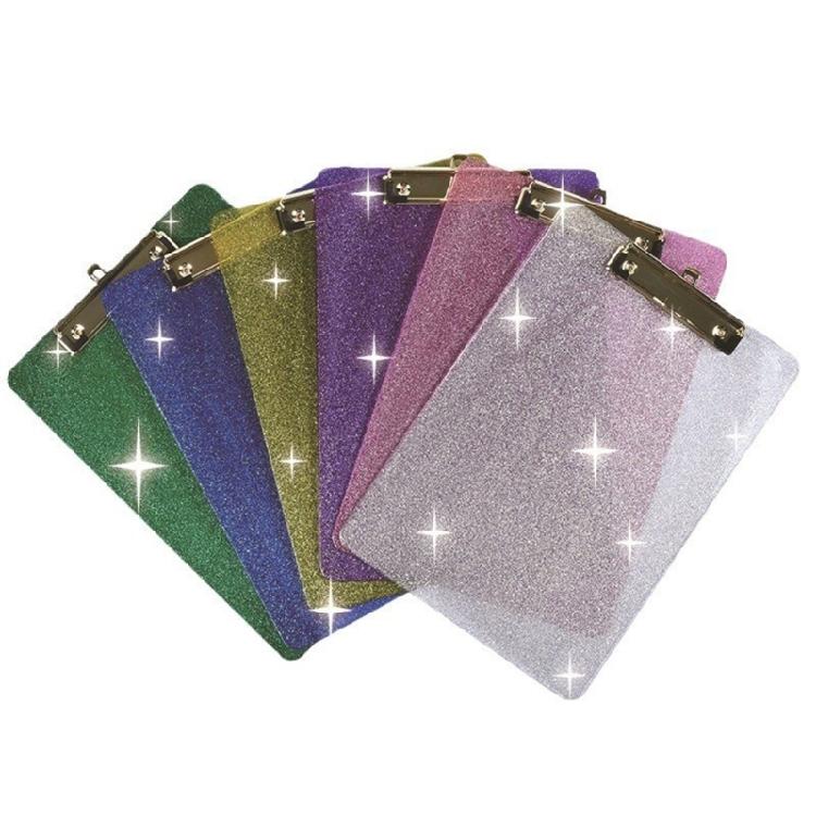 A4 Writing Board Glitter Clipboard Hanging Clipboard Document Clipboard Acrylic Clipboards for Office School