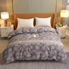 Luxury Flower Style Cotton Duvet Cover Skin-friendly Soft Bedding White Floral Botanical Pattern Comforter Cover with Zipper