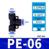 Pneumatic Nylon Air Hose Quick Connect Fittings: PU Straight, PY 5-Way, Cross 4-Way, PZA 3-Way, PE Connector with White/Blue Cap