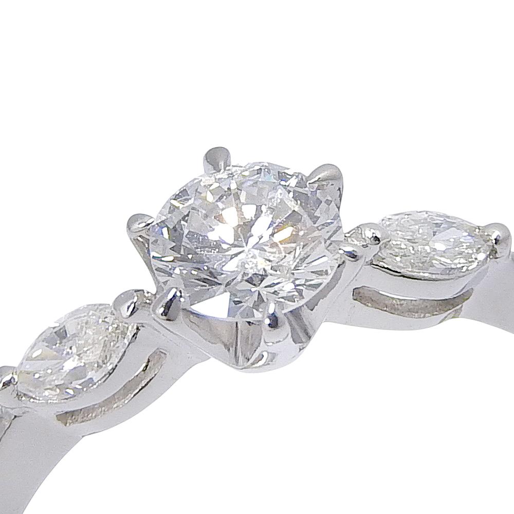 Ring Pt900Platinum/diamond #4.3(US Size) 2.8g Women Used