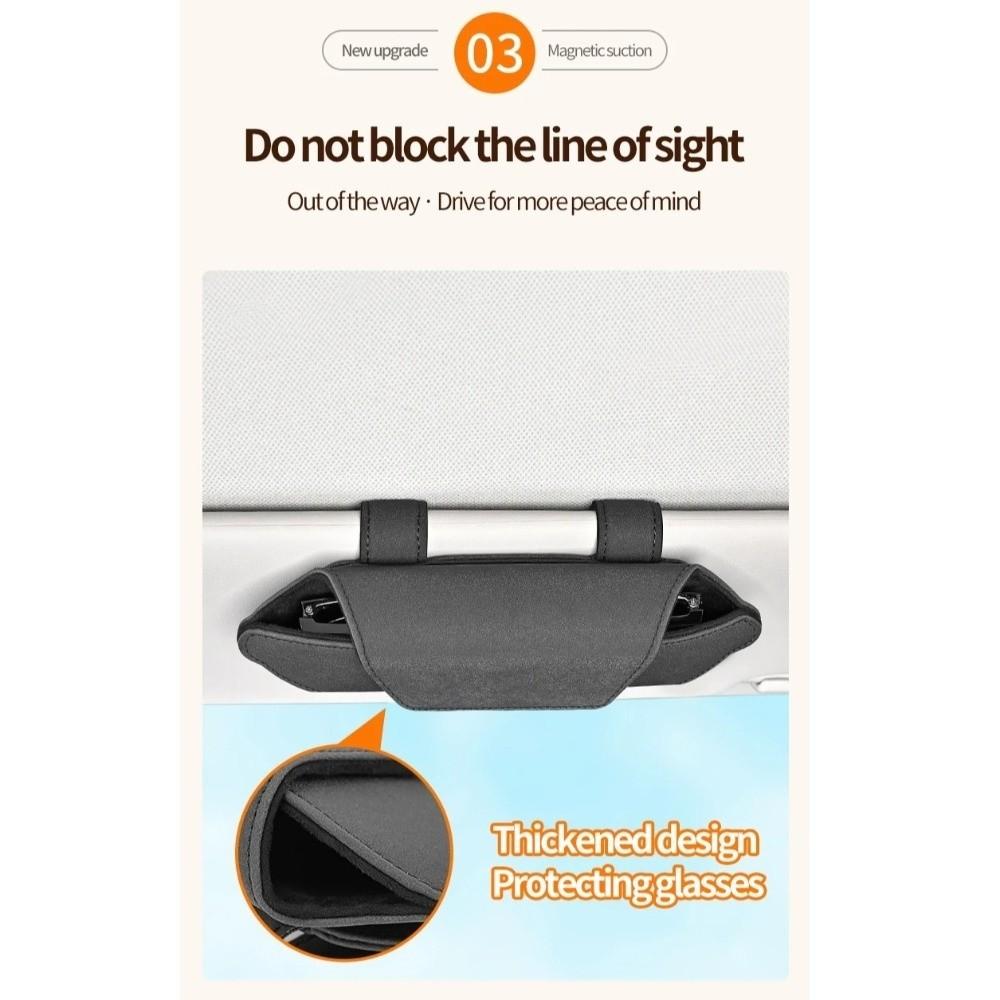 High-end Magnetic Suction Car Glasses Case Premium Auto Sunglasses Organizer  Vehicle