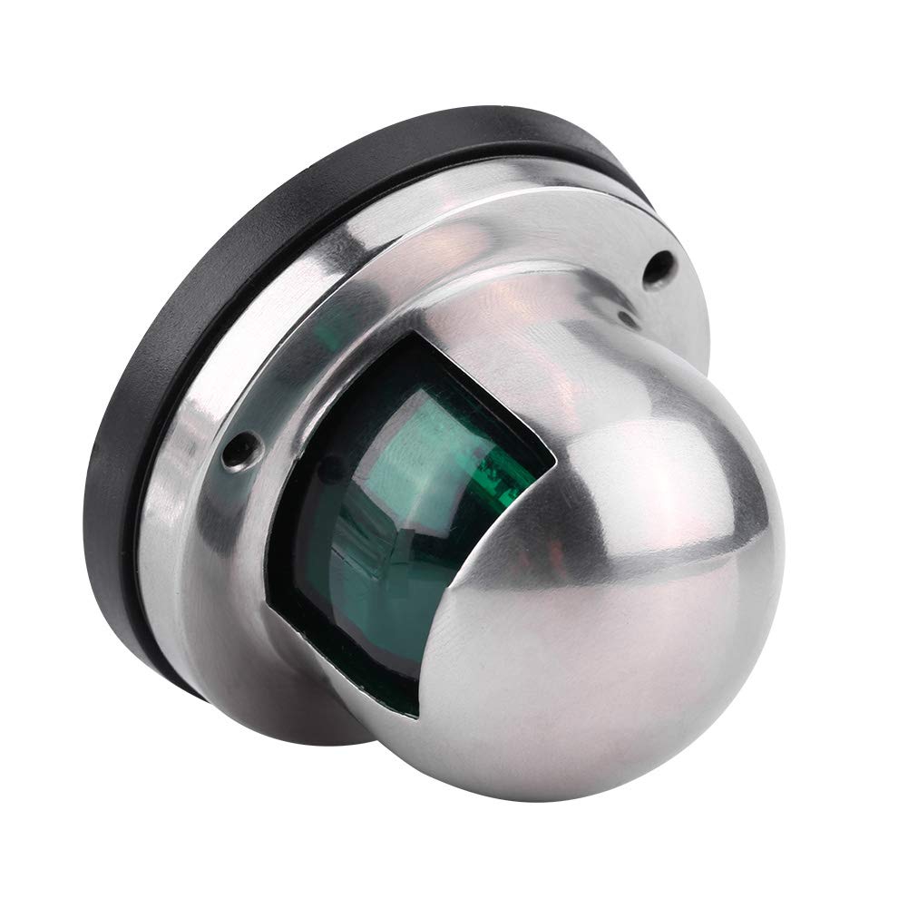 Akozon Navigation Light Marine Boat /24V Stainless Steel Red & Green LED Navigation Signal Light Lamp Yacht Accessories