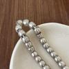Thai Antique Silver Barrel Beads Handmade Bracelet DIY Accessory 0003