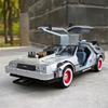 Welly 1:24 DMC-12 DeLorean Time Machine Back to the Future Alloy Race Car Model Diecast Metal Sports Car Vehicle Model Kids Gift