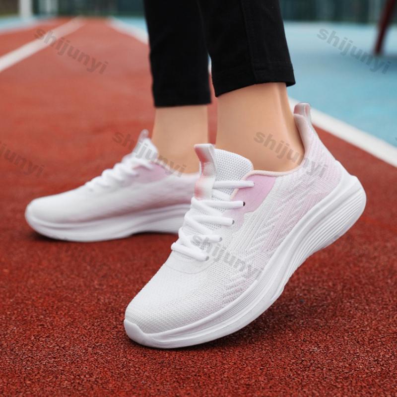 Chaussures de Course pour Couple Été Maille Respirante Antidérapantes Baskets Homme Légères Confortables Mode Chaussures Vulcanisées Femme