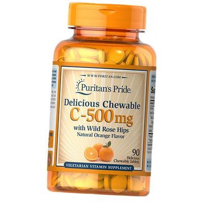 Žvýkací vitamín C, Vitamin C 500 s šípkem, 90 veg. tablet Pomeranč (36367197)