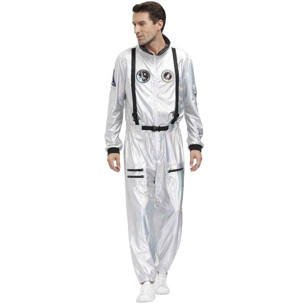 Dress Up Astronaut Costume Halloween Spaceman Jumpsuit Cosplay Outfit  Carnival Theme Party