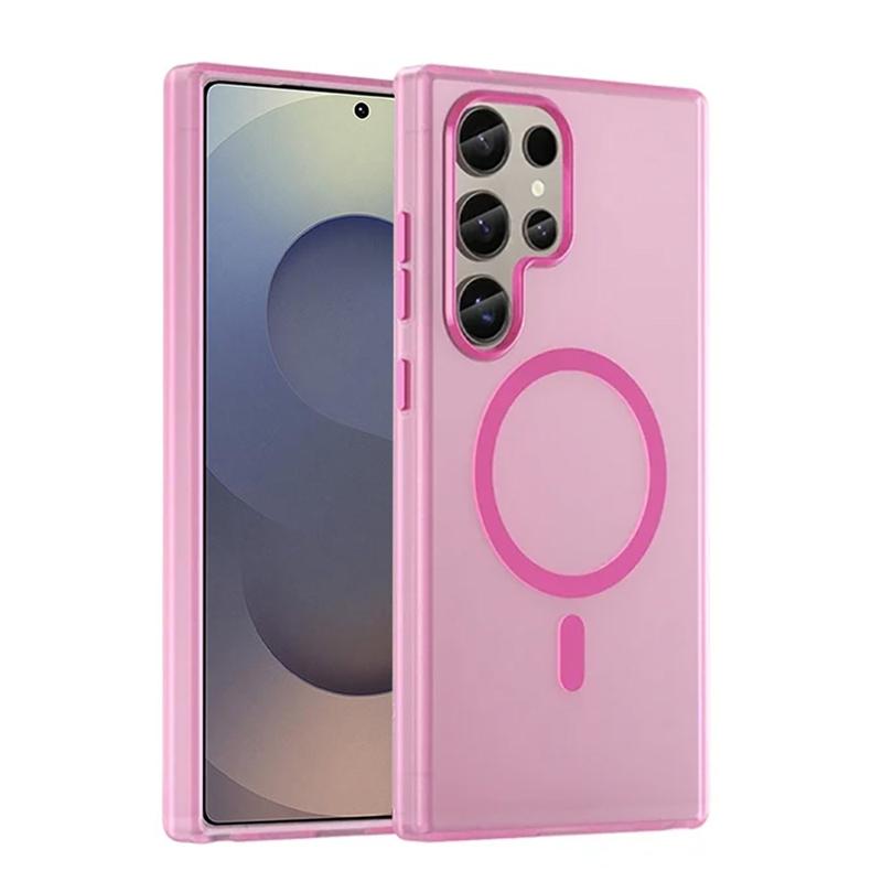 Pro Magsafe Matný Bonbónový Průsvitný Kryt na Telefon Pro Samsung Galaxy S25 S24 Ultra S23 Plus FE Nárazuvzdorný Kryt pro Bezdrátové Nabíjení