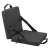 Outdoor Foldable Chair with Backrest Soft Sponge Cushion Back Chair for Stadium and Beach Black