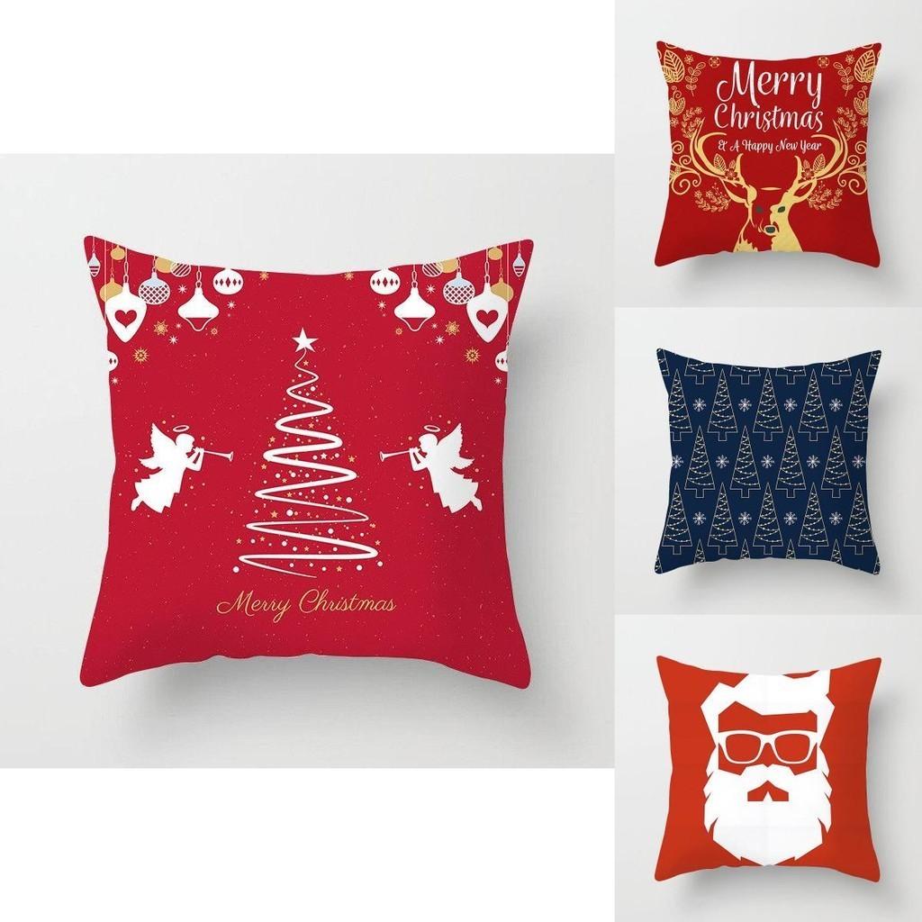 Luxurious Peach Skin Velvet Christmas Cushion Cover With Invisible Zipper Design