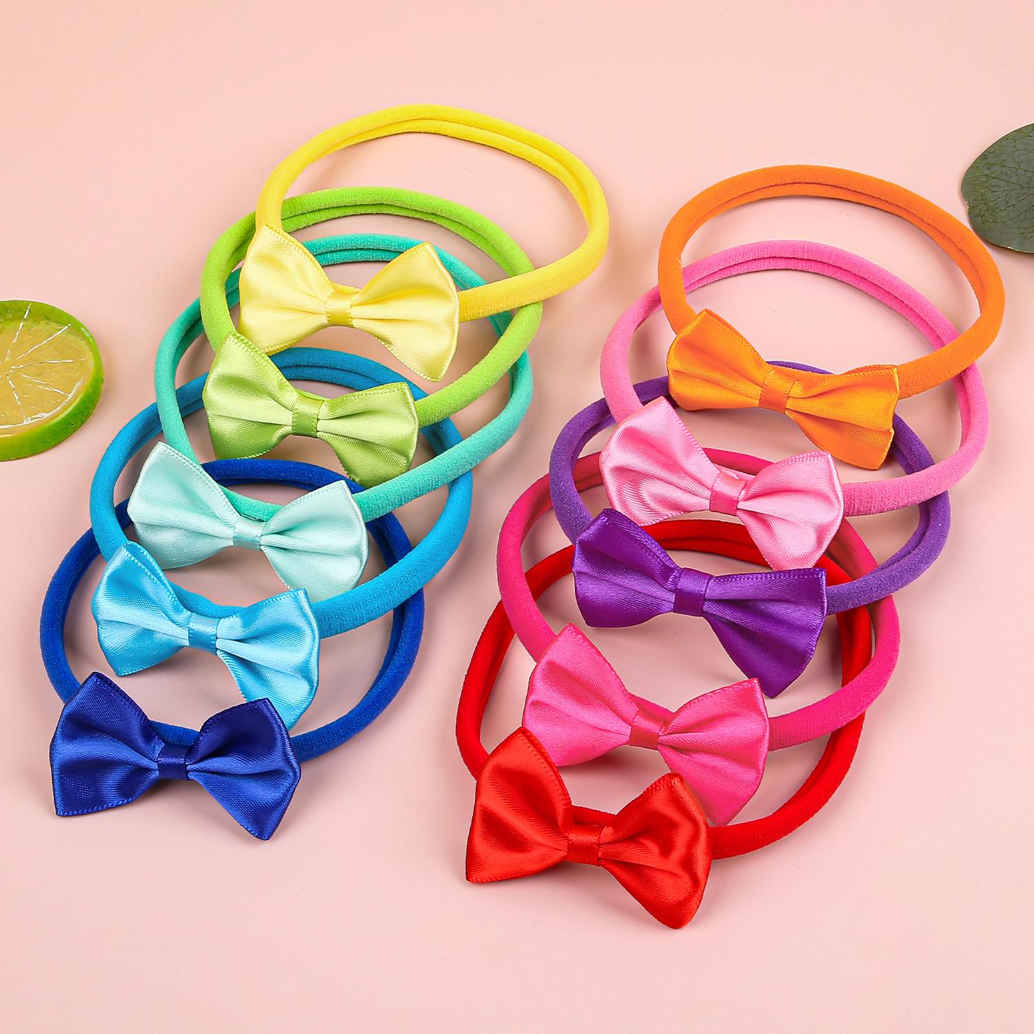 

10/20pcs 2.3inch Hair Bows Headband Baby Nylon Headbands Elastic Soft Newborn Hairbands for Baby Turban Infant Hair Accessories