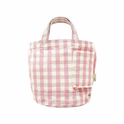 Rootote Small Round-Bottom Tote Bag Made with Recycled Cotton, SN Deli Merci-D 1015 (06 Pink)