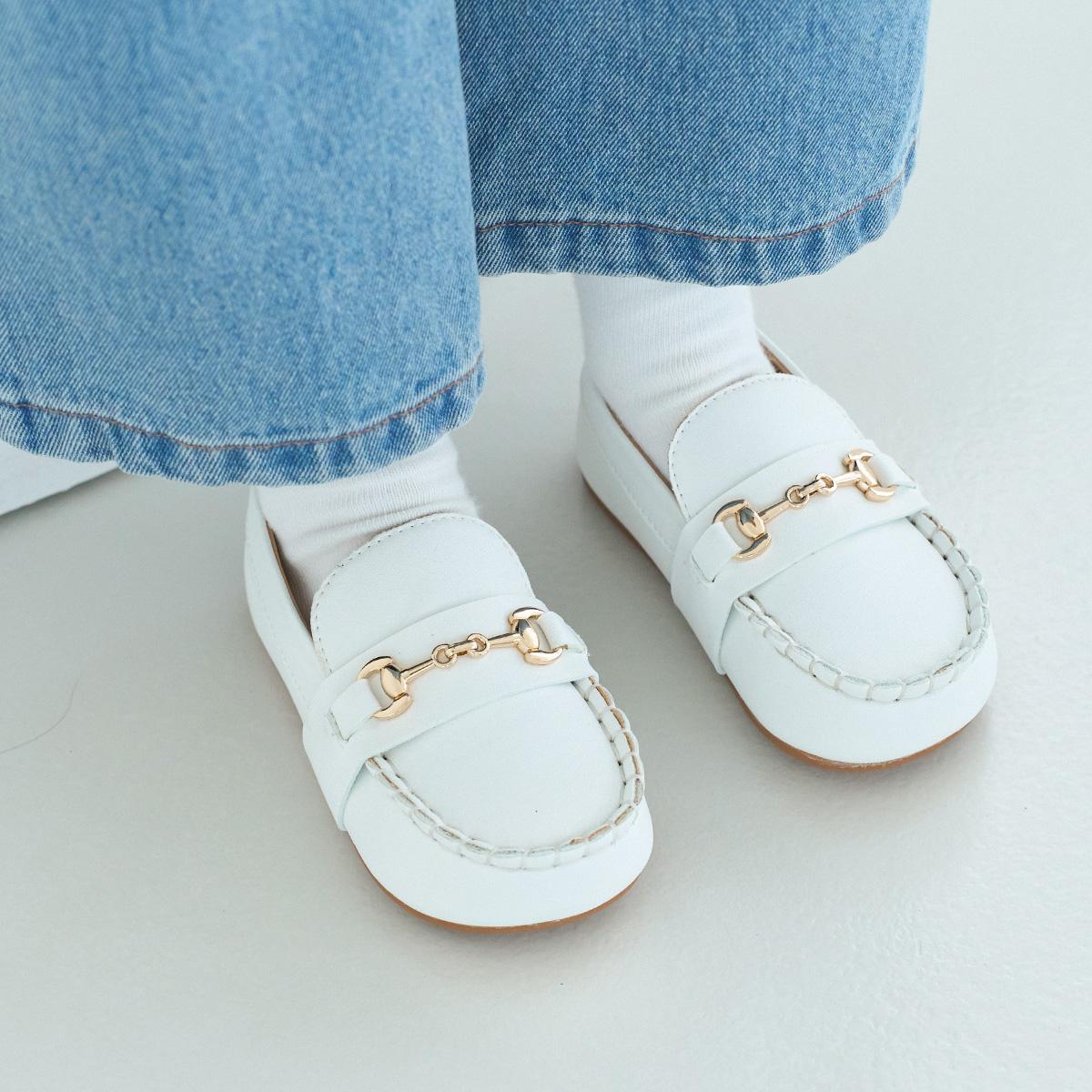 

[BABYZZAM] Unisex bold loafer white, A138, 7000030139, Popular Korean Shoes 150