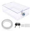 11pcs Large Size Thermostat Lock Box Clear Cover Universal Fit Thermostat Guard With Key Thermostat Protective Cover Home Use