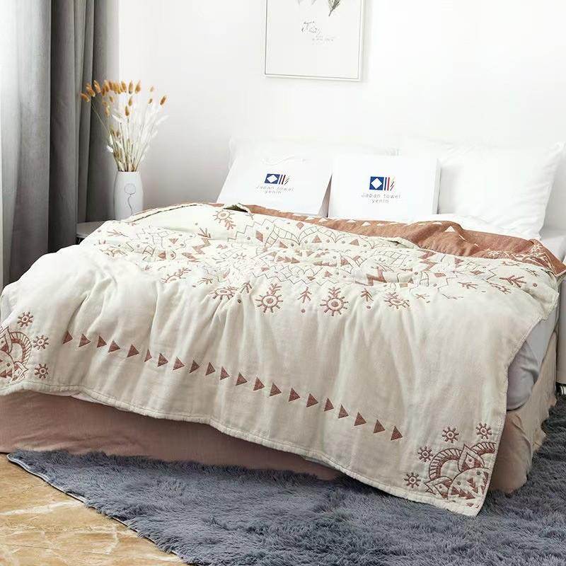 New Muslin Blanket Bed Sofa Travel Breathable Chic Mandala Big Soft Blanket
