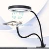 Y5GD 10X Desk Lamp with Light LED Magnifier Desk Lamp with Clamp Close