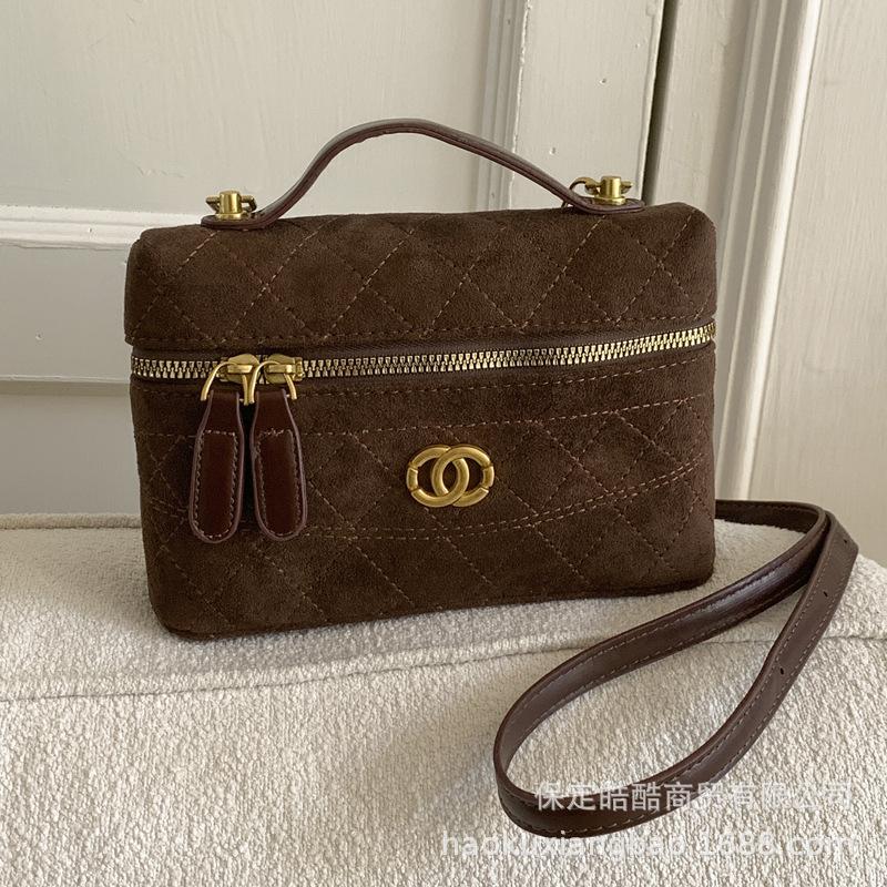 Rhombus Chain Bag Korean High-end Versatile Bucket Bag Autumn and Winter 2025 New Niche One-shoulder Messenger Bag Women